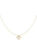 Collana a forma di cuore con strass