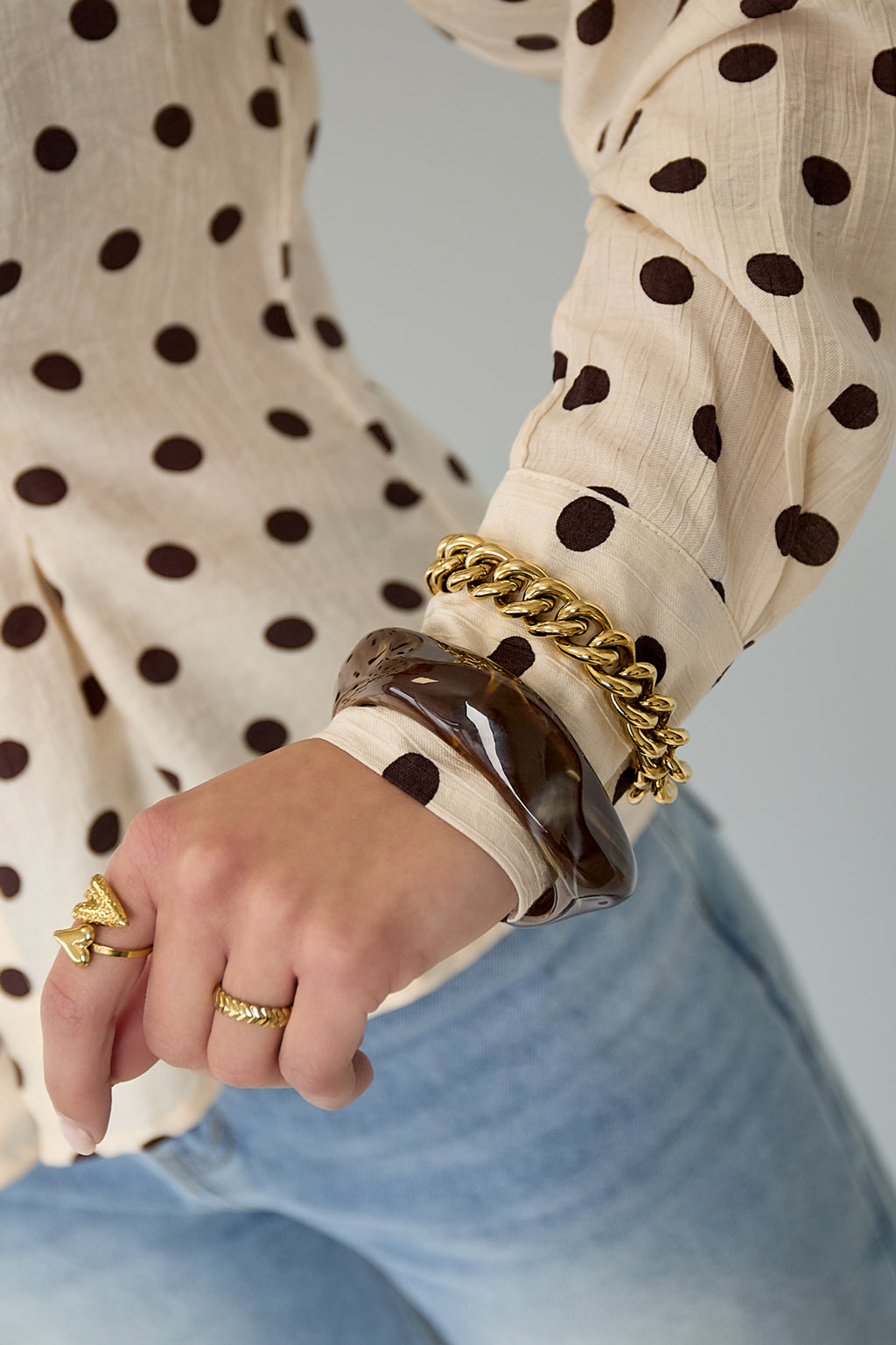 Bracciale con maglie importanti