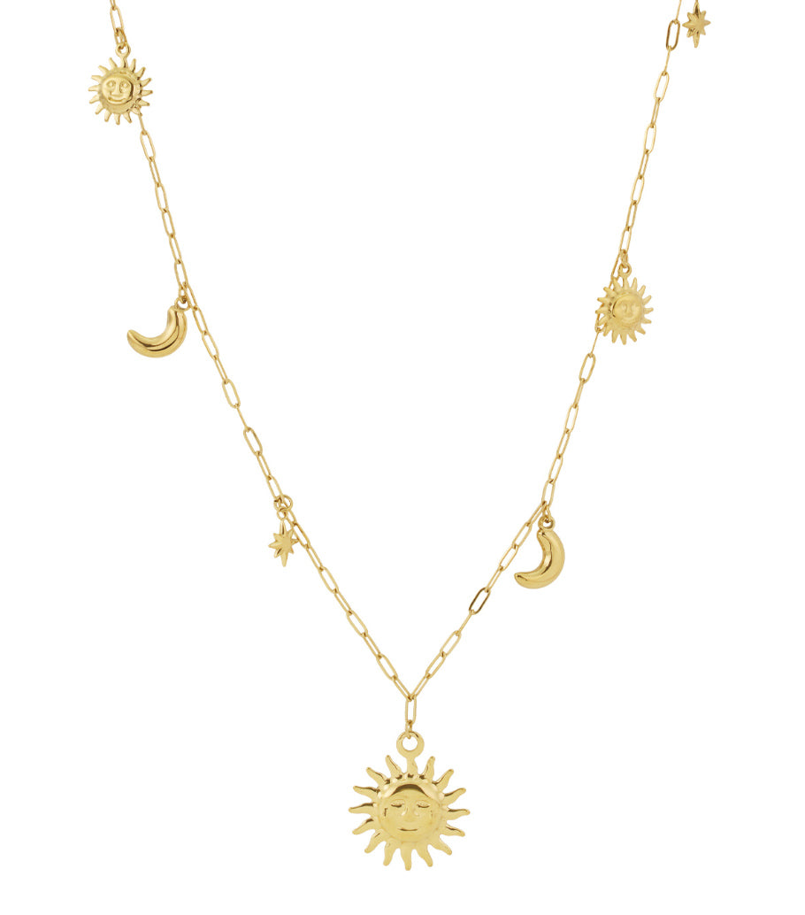 Collana lunga Sole Luna Stella