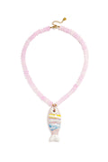 Collane in ceramica con perline, serie "Fiori, Vacanze/Spiaggia, Romantiche", gioielli da donna.
