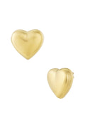 Orecchini a bottone a forma di cuore morbido