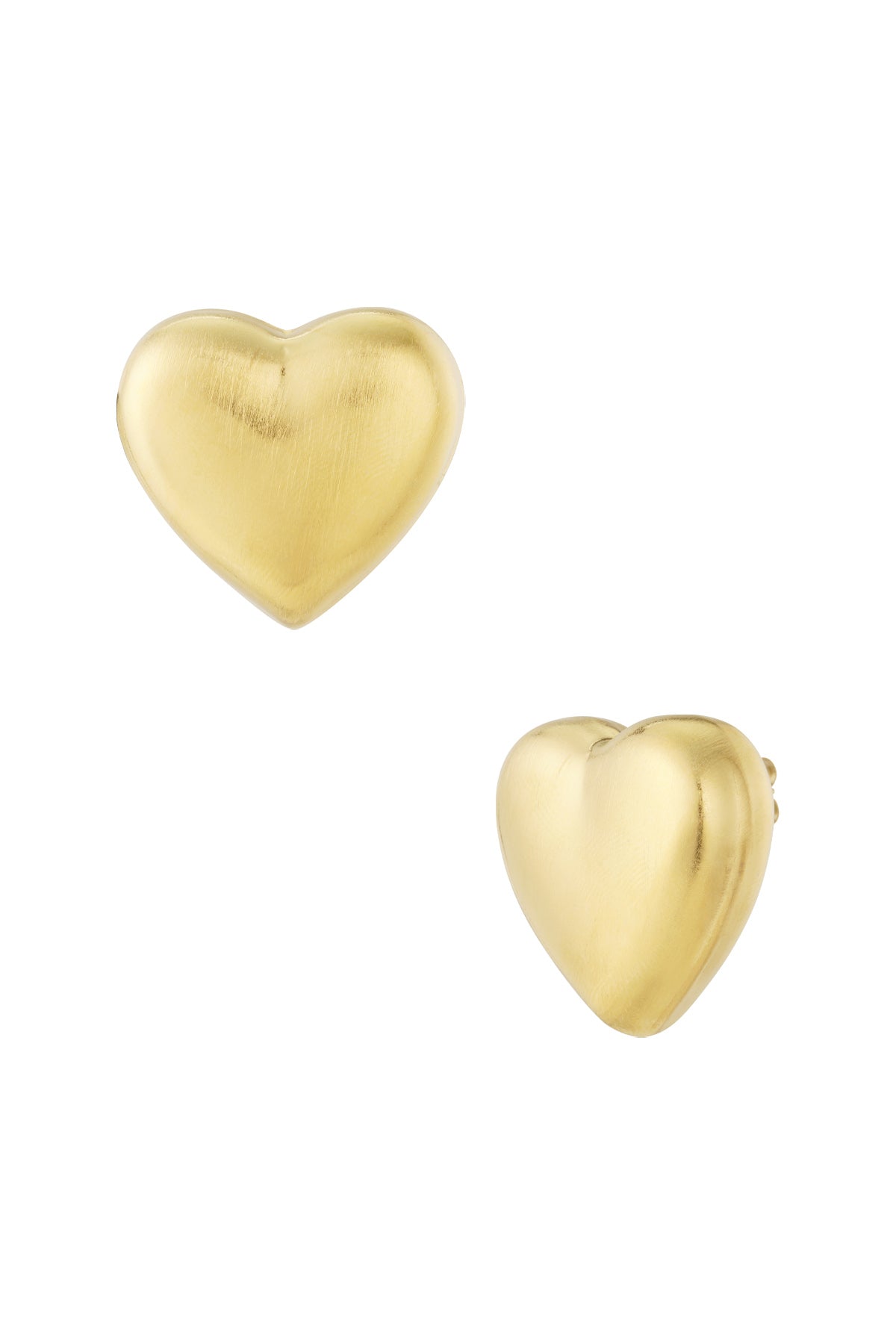 Orecchini a bottone a forma di cuore morbido