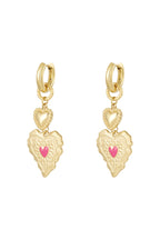 Orecchini pendenti in acciaio inossidabile a forma di cuore, casual, quotidiani, semplici, da donna