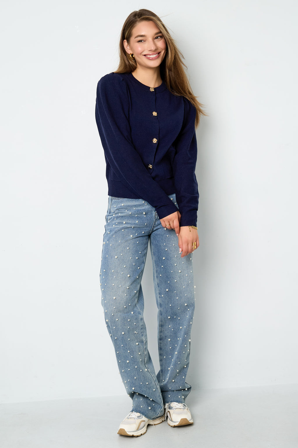 Cardigan di Viscosa Intrecciata Donna Autunno/Inverno Casual Colore Solido