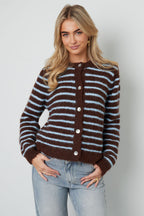 Cardigan a righe