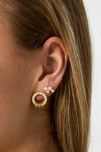 Orecchini con pietre rotonde