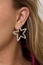 Orecchini a bottone in rame Stella Elegante Serie Natalizia Lussuosa Gioielli da donna