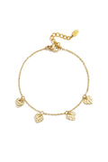Braccialetti con ciondoli a forma di cuore in acciaio inossidabile, casual, quotidiani, semplici, da donna.