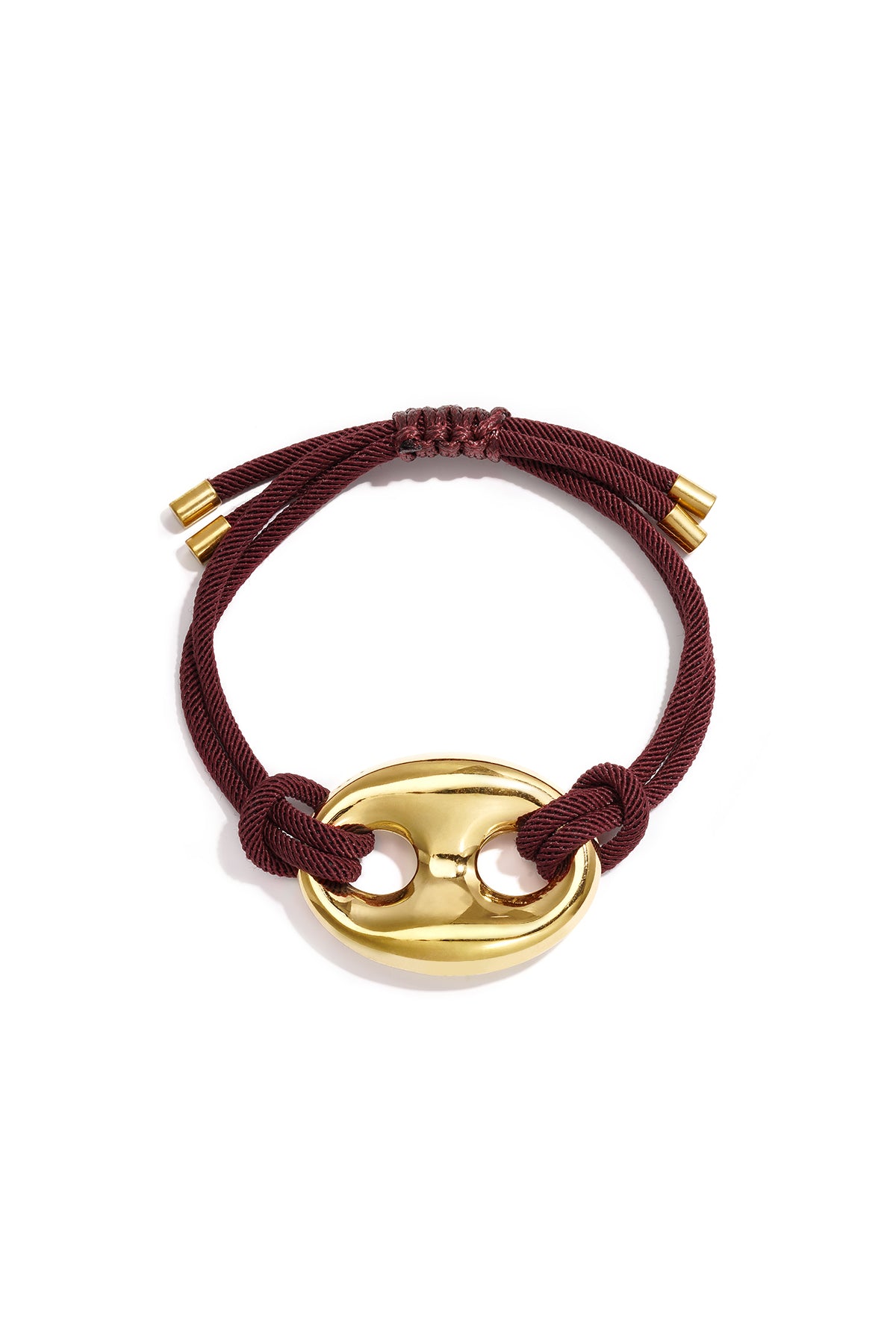 Bracciale in cordino di raso con dettaglio a bottone