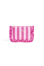 Pochette per il trucco a righe, semplici, in poliestere, accessori per tutti i giorni