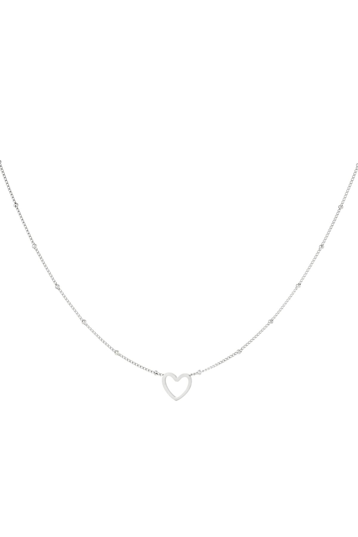 Collana minimalista a cuore aperto Gold Stainless Steel