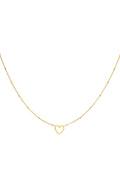 Collana minimalista a cuore aperto Gold Stainless Steel