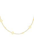 Collana trifogli aperti Gold Stainless Steel