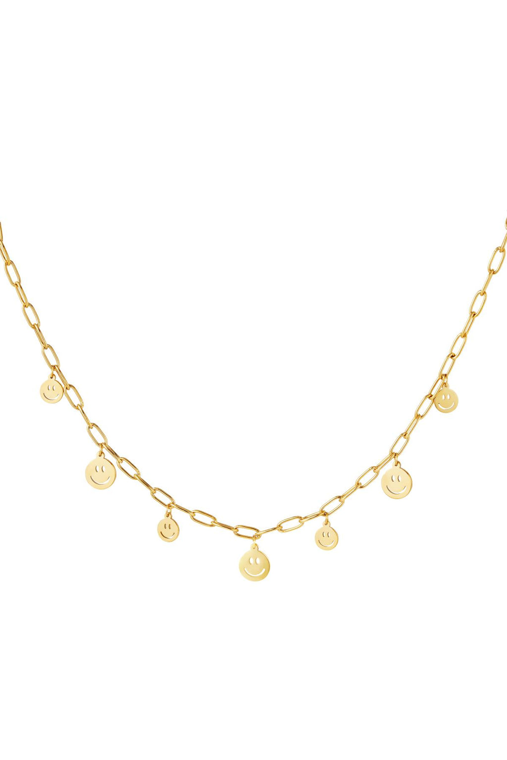 Collana più emoticon Gold Stainless Steel