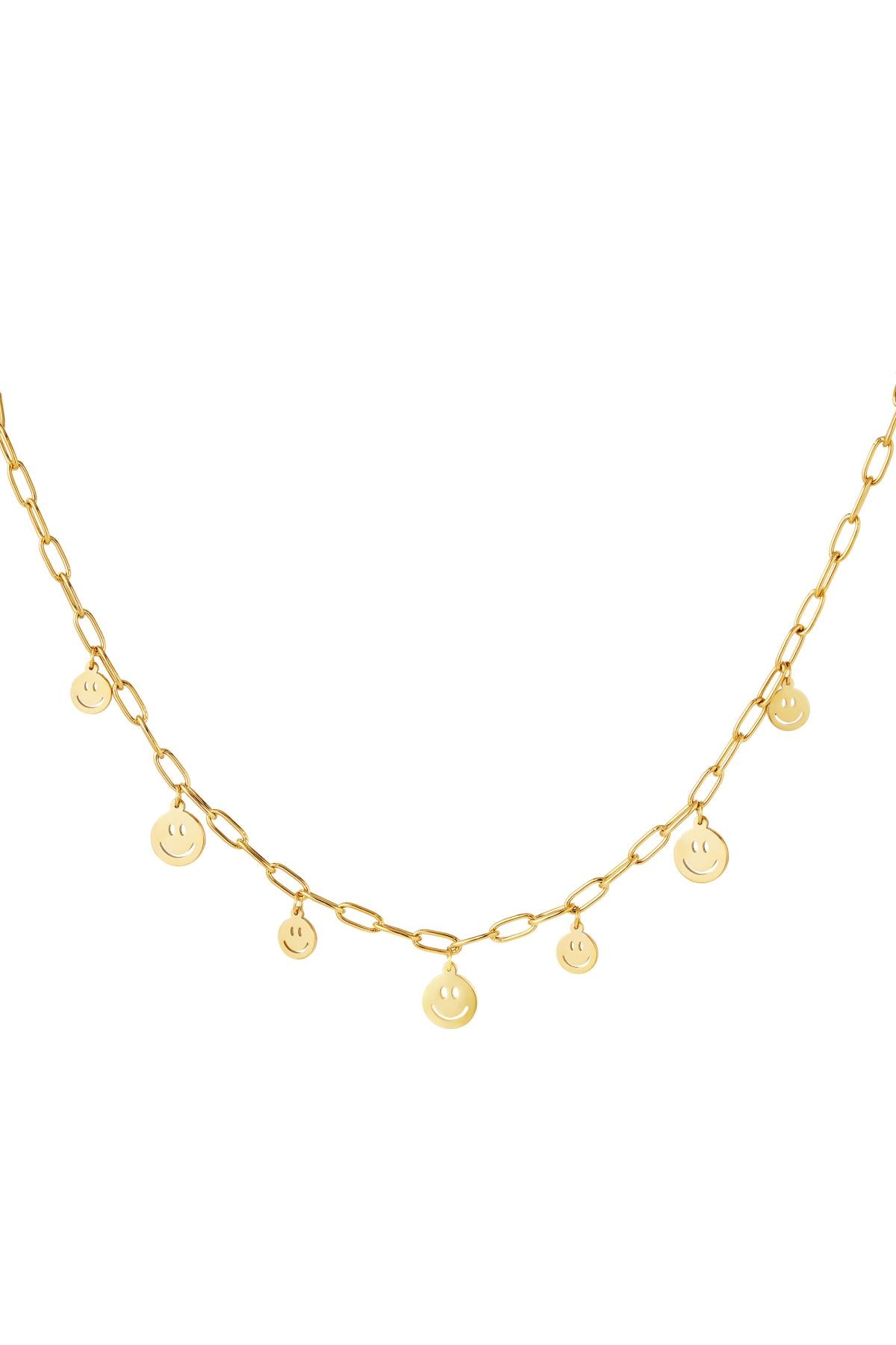Collana più emoticon Gold Stainless Steel