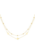 collana doppio trifoglio/sfere