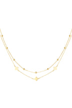 collana doppio trifoglio/sfere