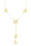 collana lunga da festa con fiori