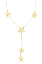 collana lunga da festa con fiori