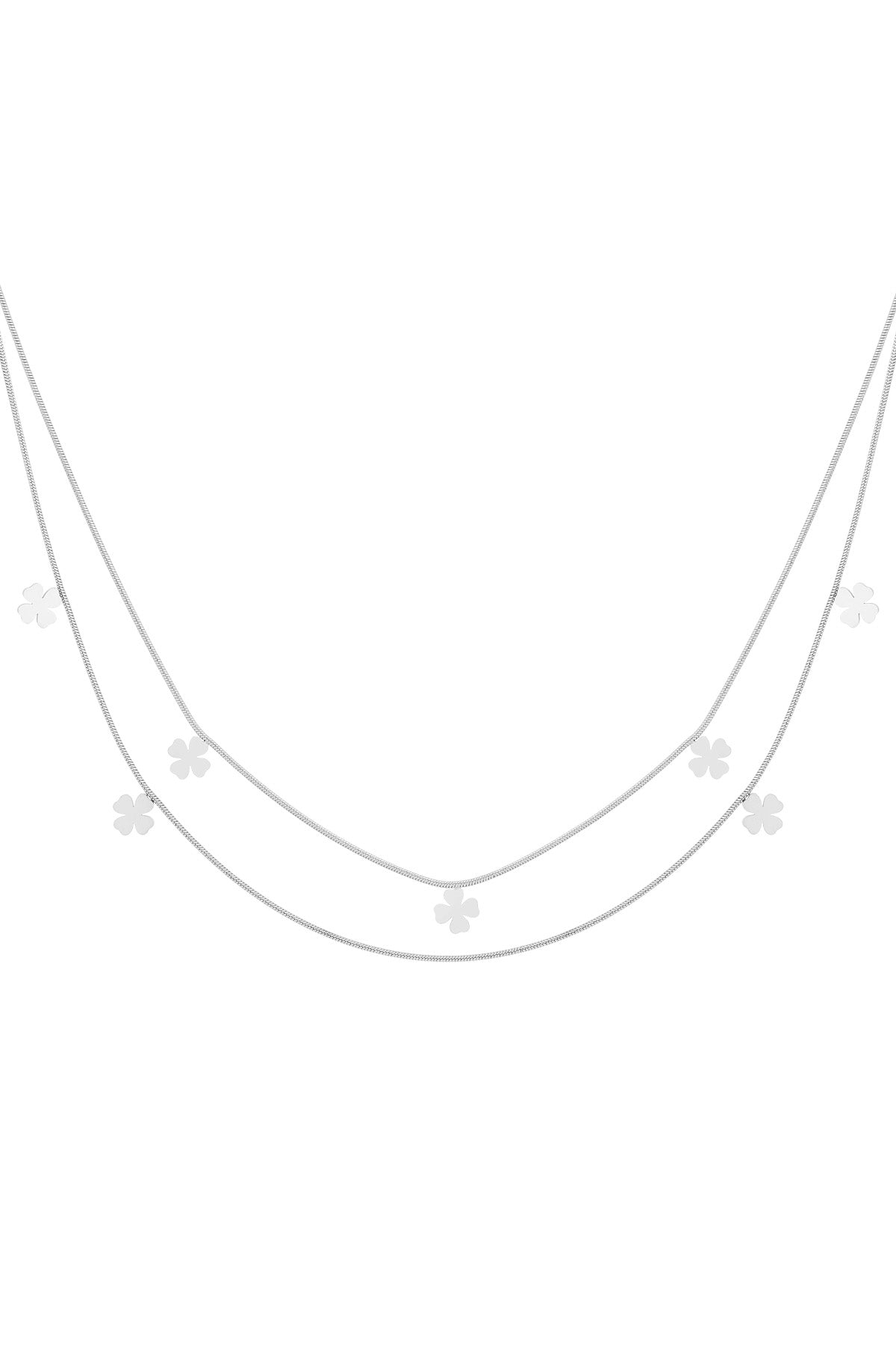 collana con doppio trifoglio