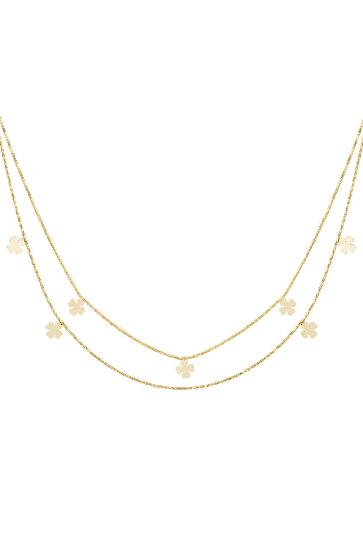 collana con doppio trifoglio