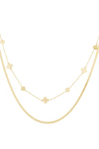 collana doppia trifoglio cuore