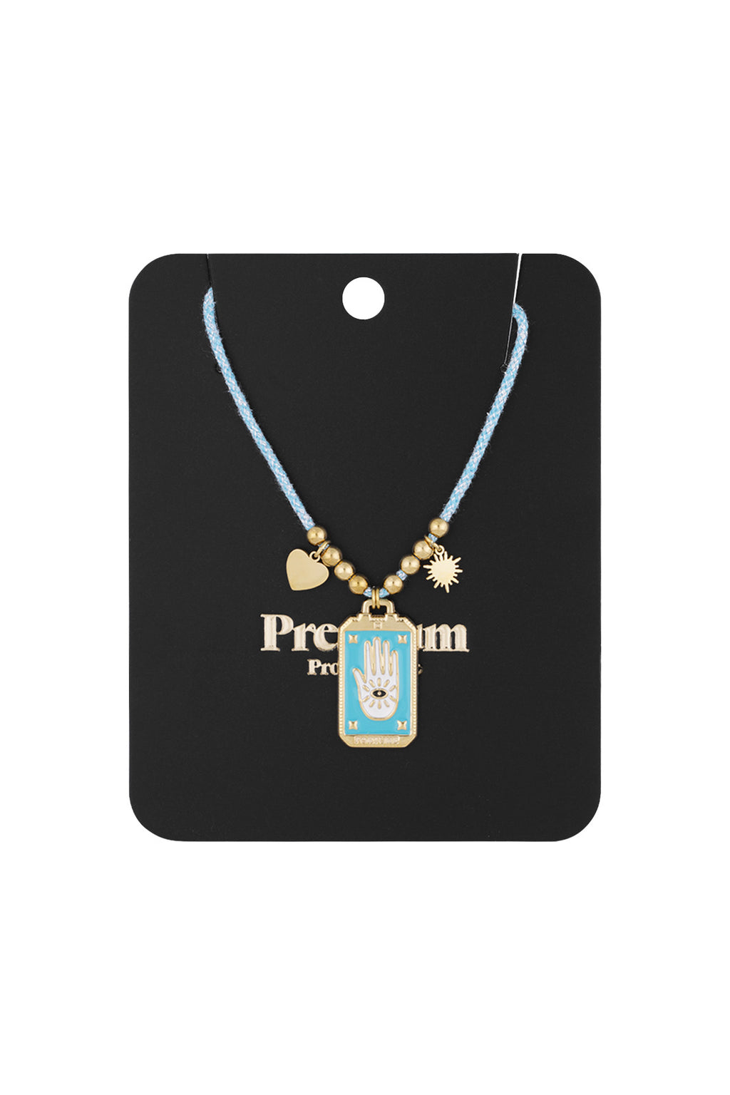 Collana con ciondolo Eclipse - Colore oro blu