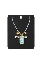 Collana con ciondolo Eclipse - Colore oro blu