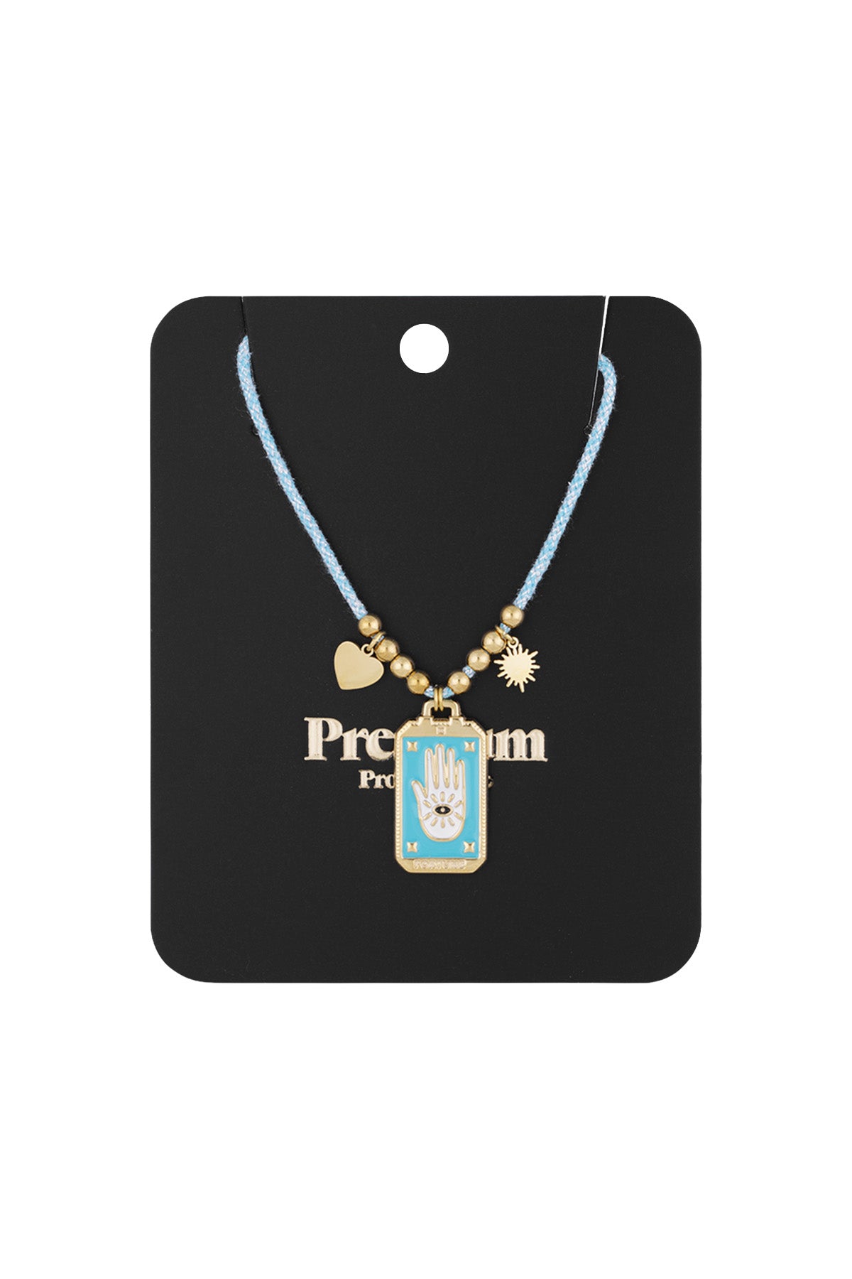 Collana con ciondolo Eclipse - Colore oro blu