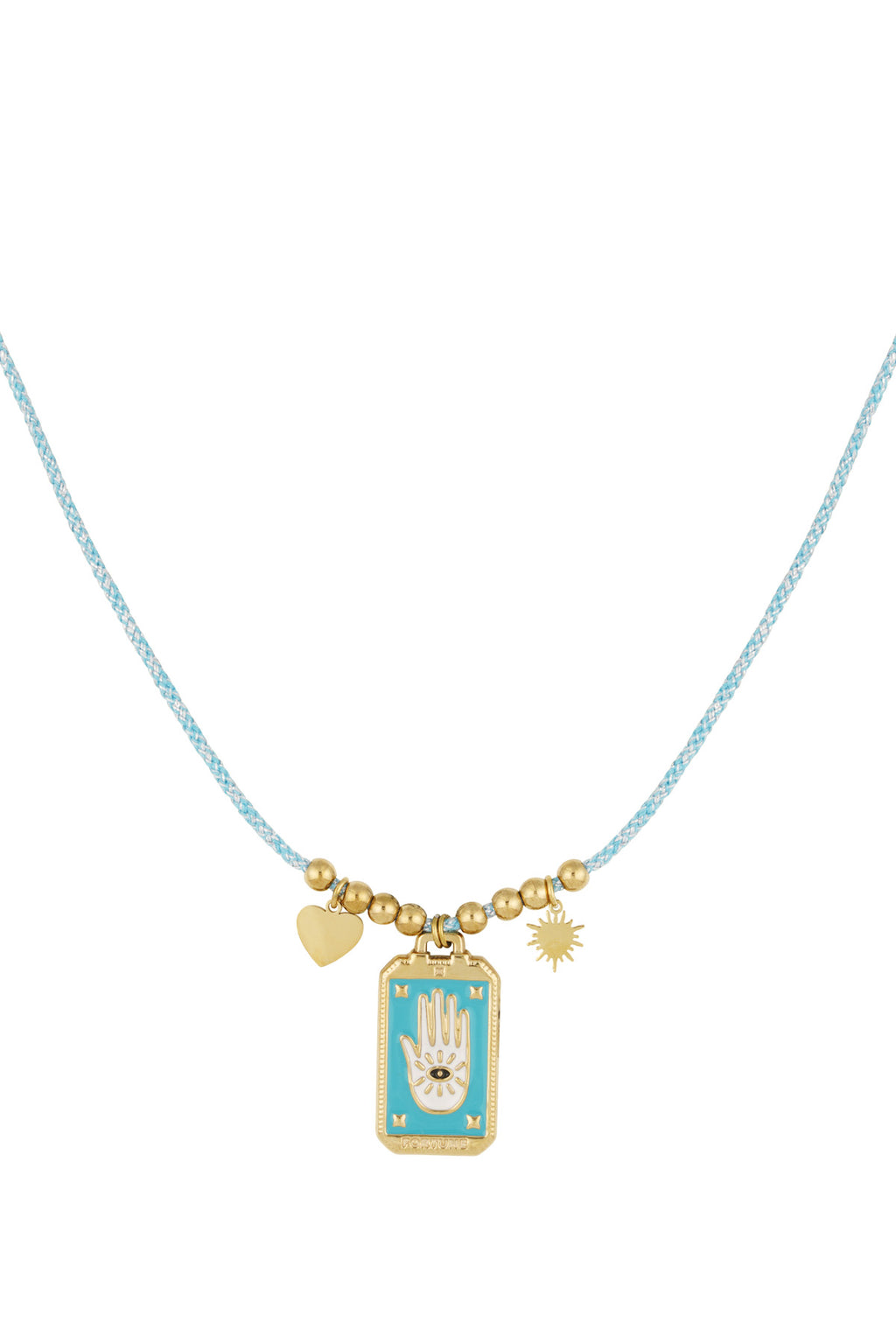 Collana con ciondolo Eclipse - Colore oro blu