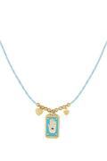Collana con ciondolo Eclipse - Colore oro blu