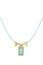 Collana con ciondolo Eclipse - Colore oro blu