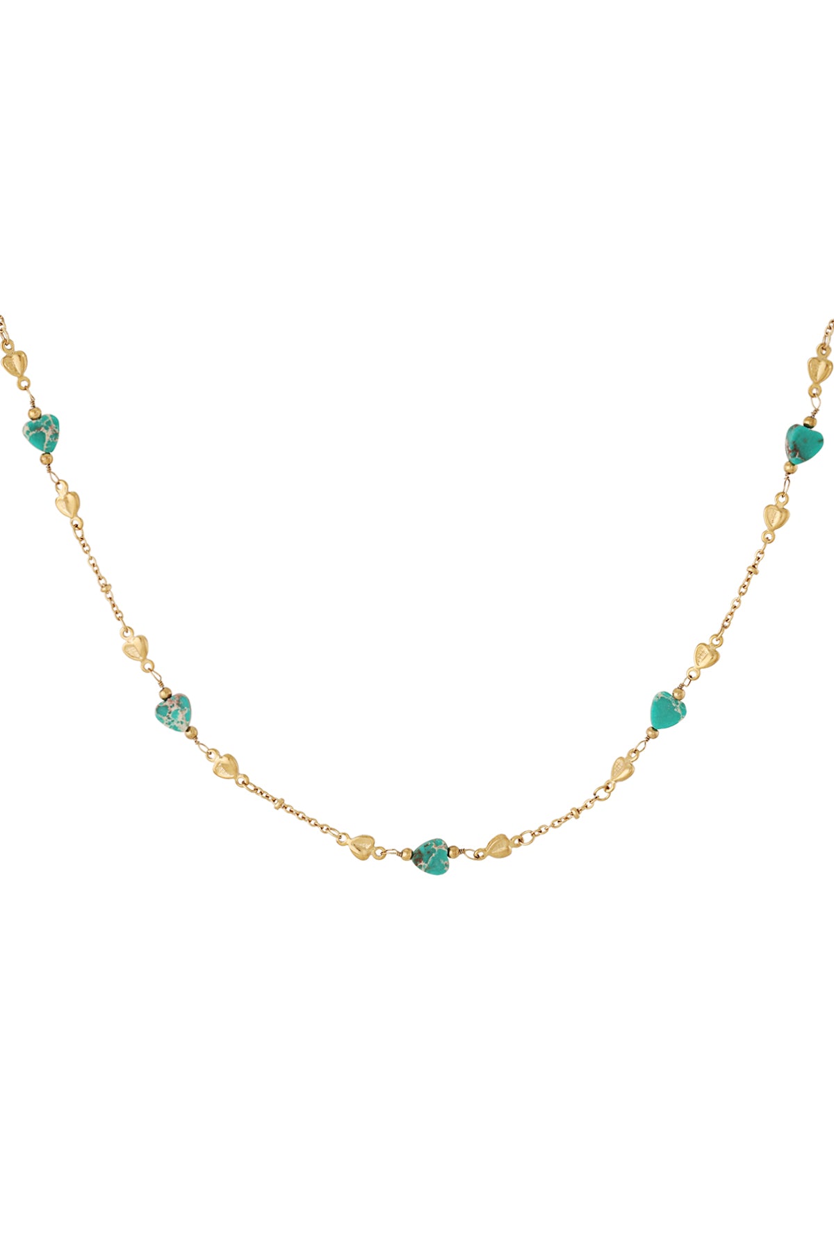 Collana "Abbraccia l'amore" - Colore verde e oro