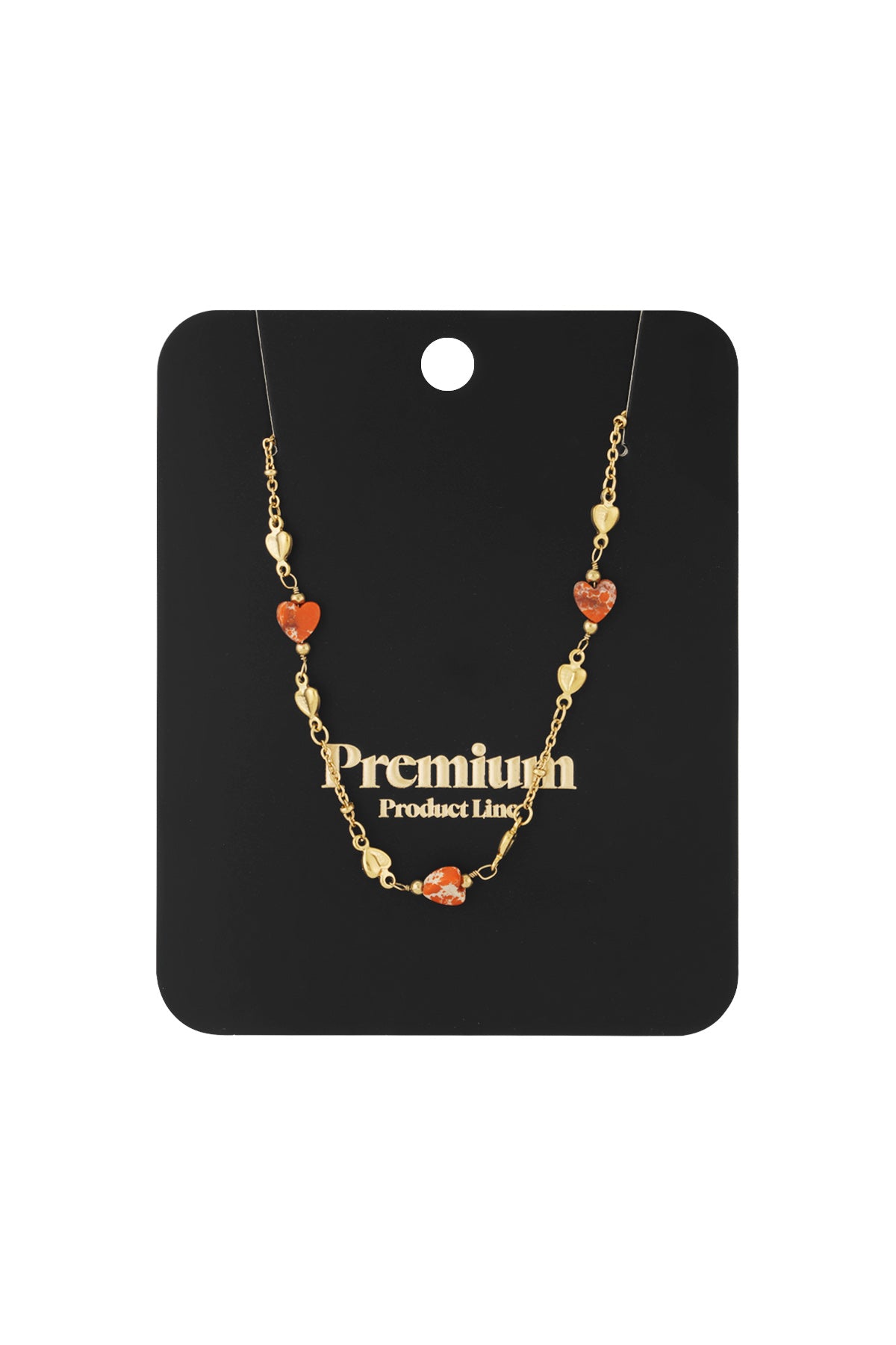 Collana "Abbraccia l'amore" - Colore verde e oro