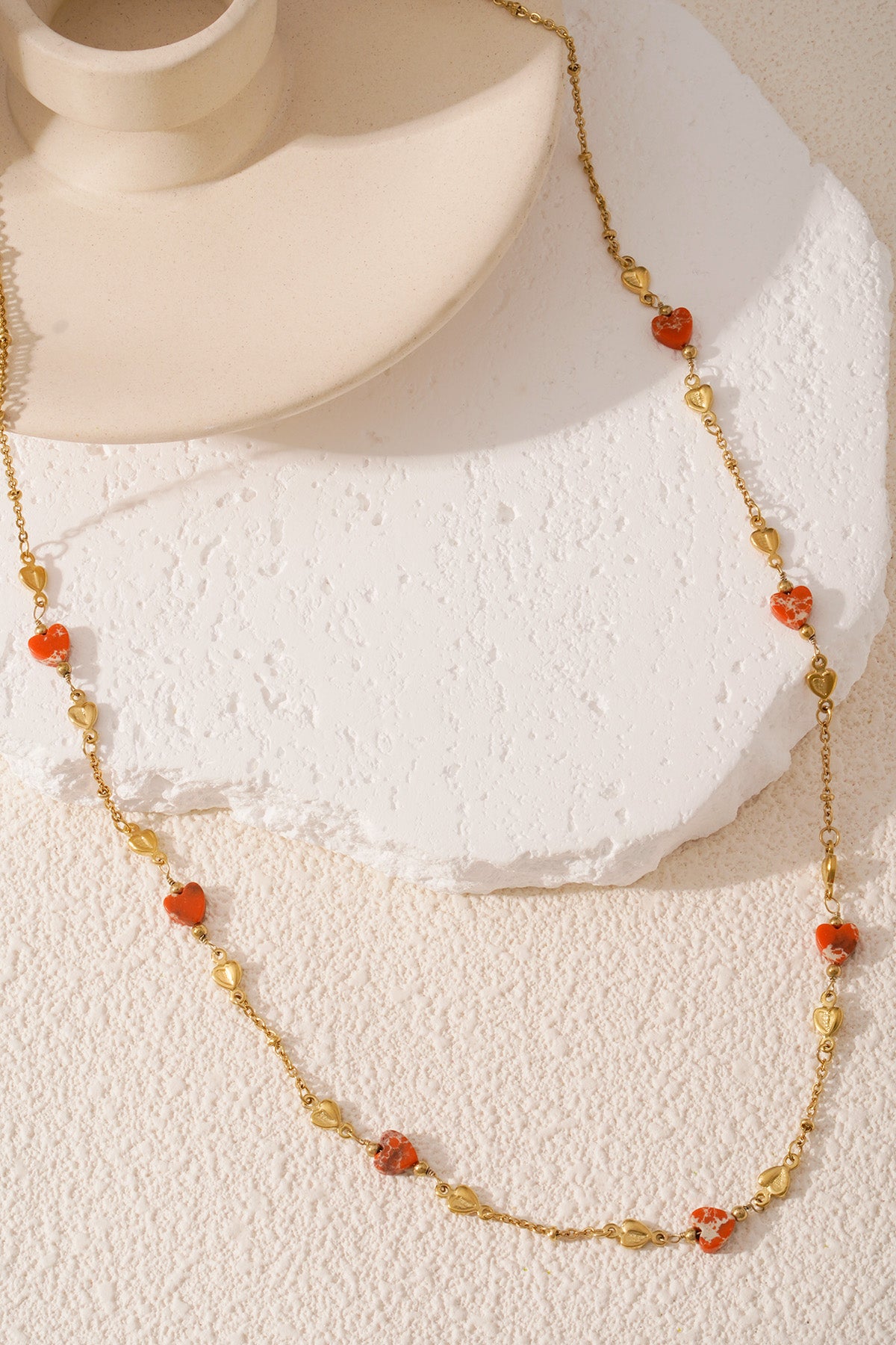 Collana "Abbraccia l'amore" - Colore verde e oro