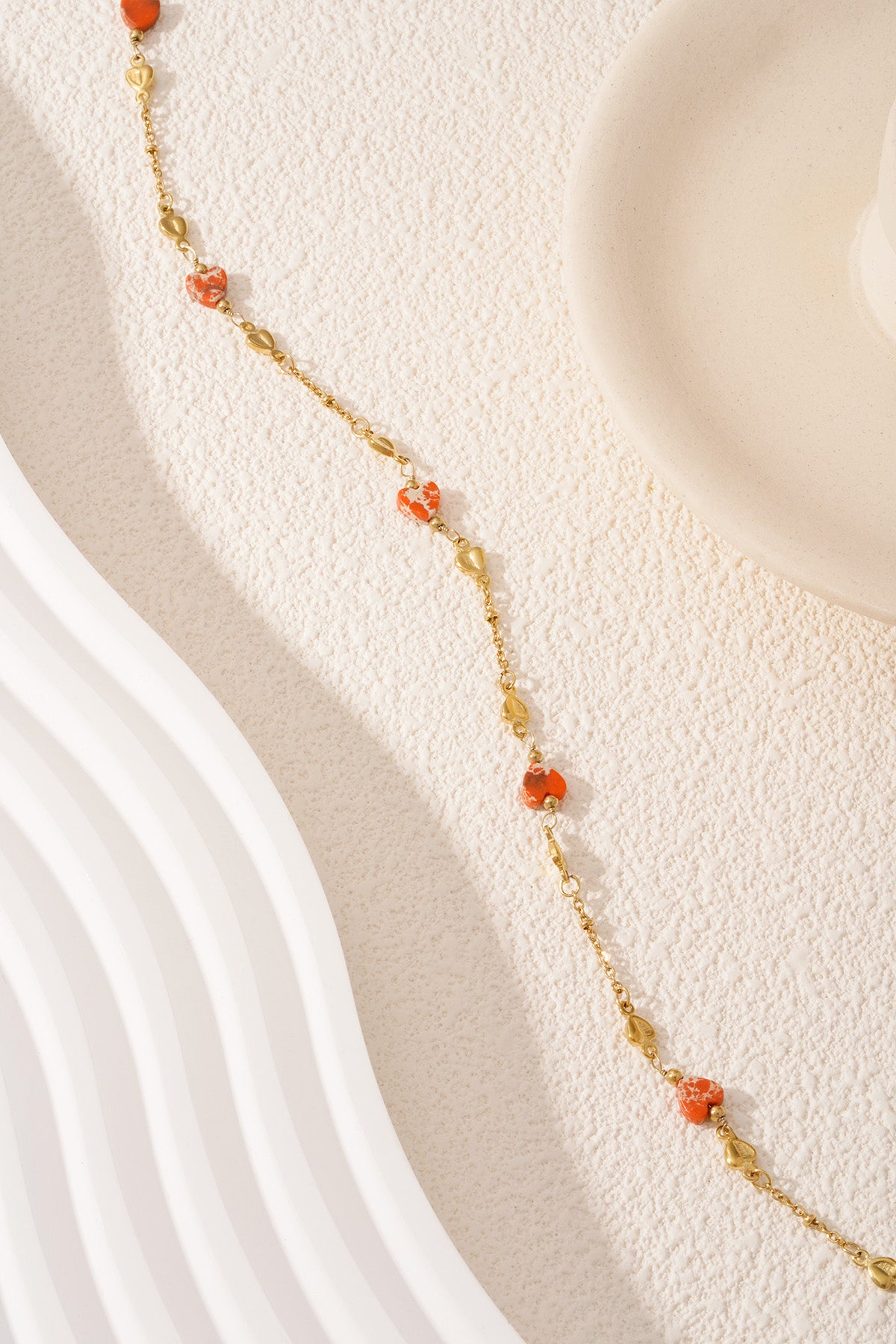 Collana "Abbraccia l'amore" - Colore verde e oro