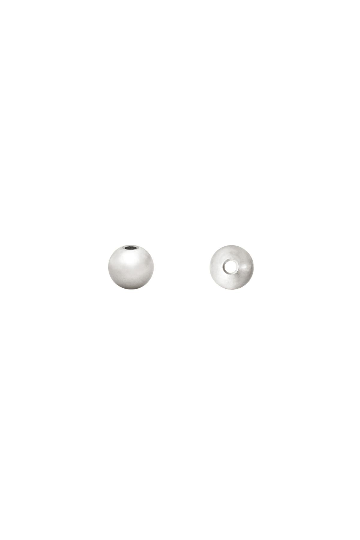 Perline fai da te palla 3 mm Silver Color Stainless Steel