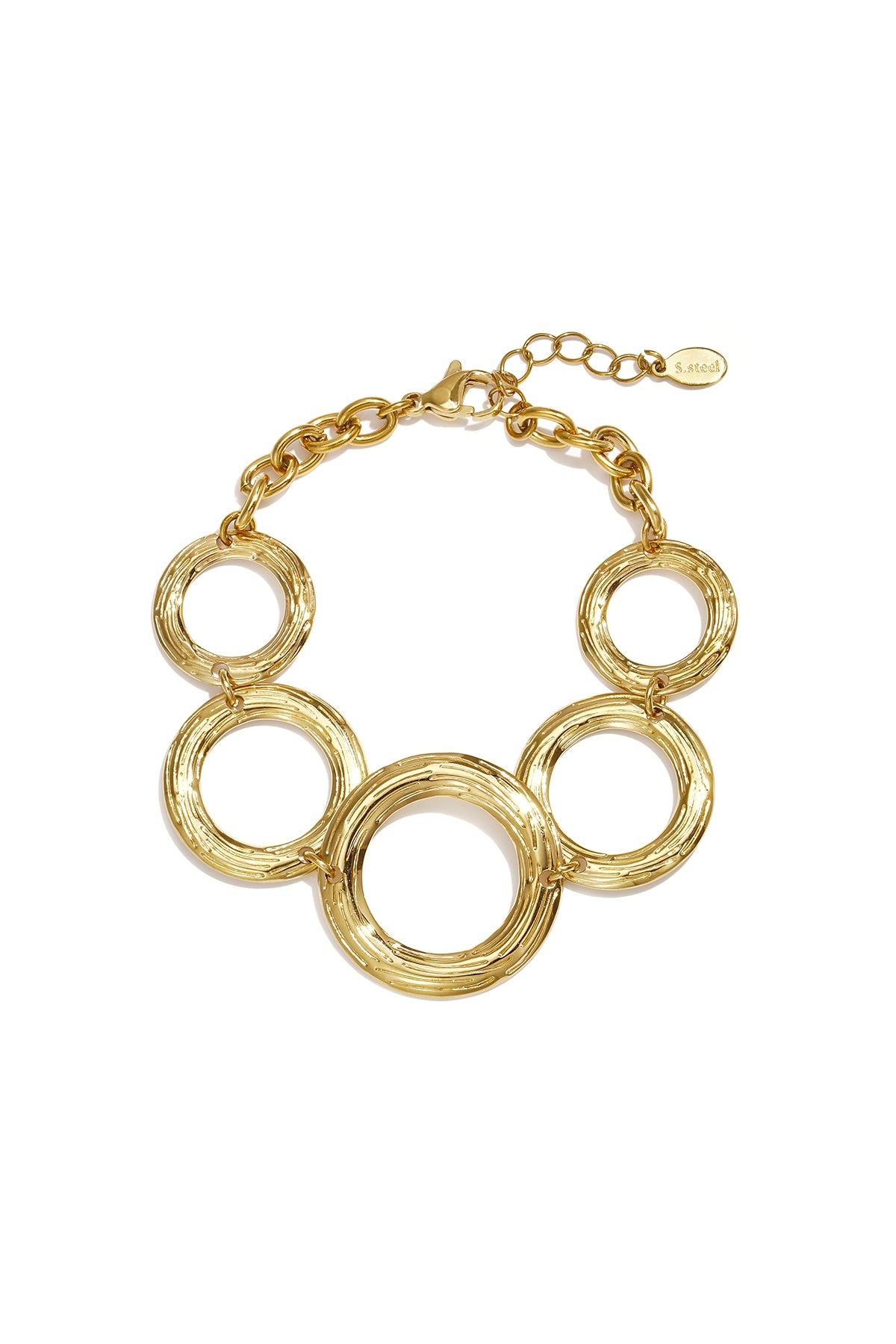 Bracciali a catena in acciaio inossidabile, serie Circle Daily Simple, gioielli da donna