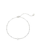 Cavigliera Classica Croce Silver Color Stainless Steel