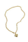 Collana pendente a cuore con chiusura frontale
