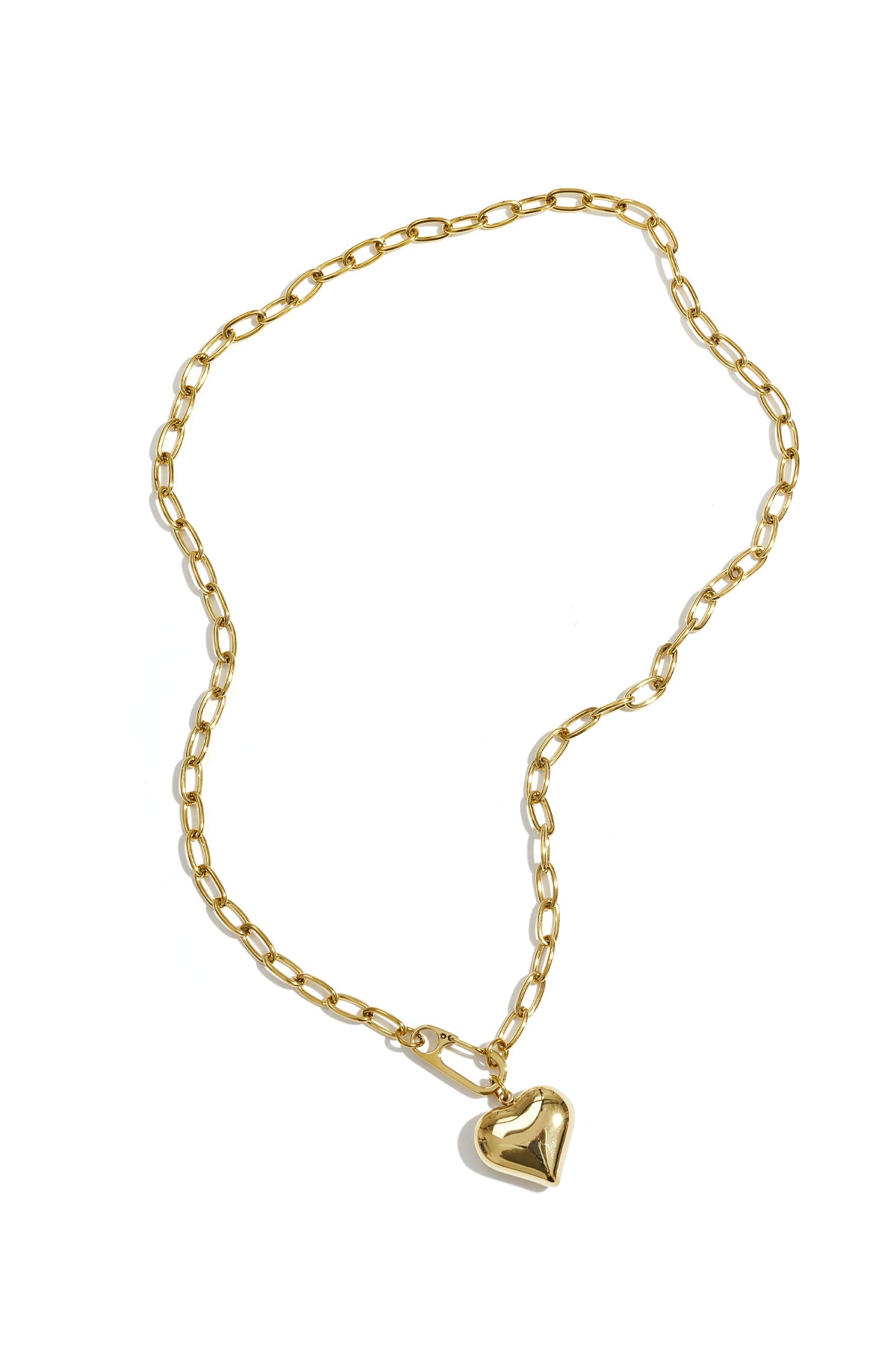 Collana pendente a cuore con chiusura frontale
