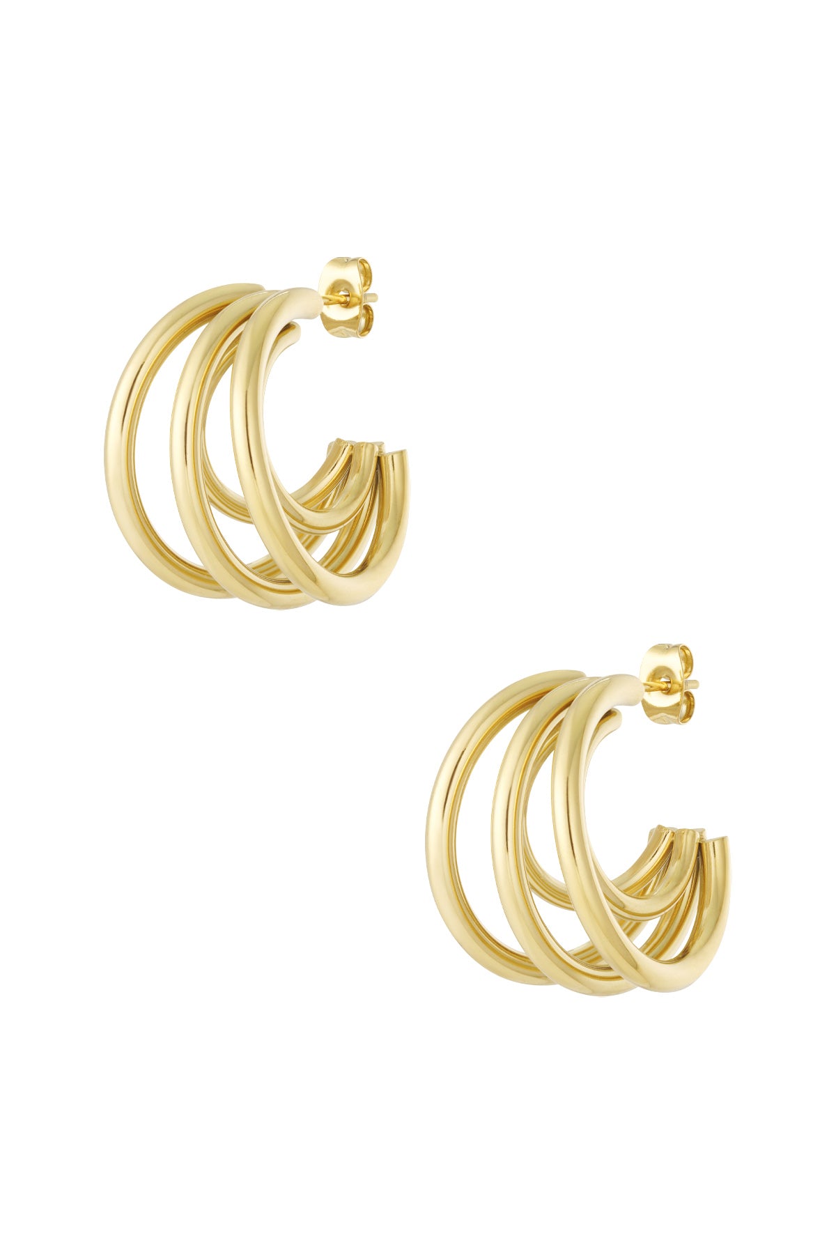 Orecchini a cerchio in acciaio inossidabile, geometrici, casual, quotidiani, semplici, da donna