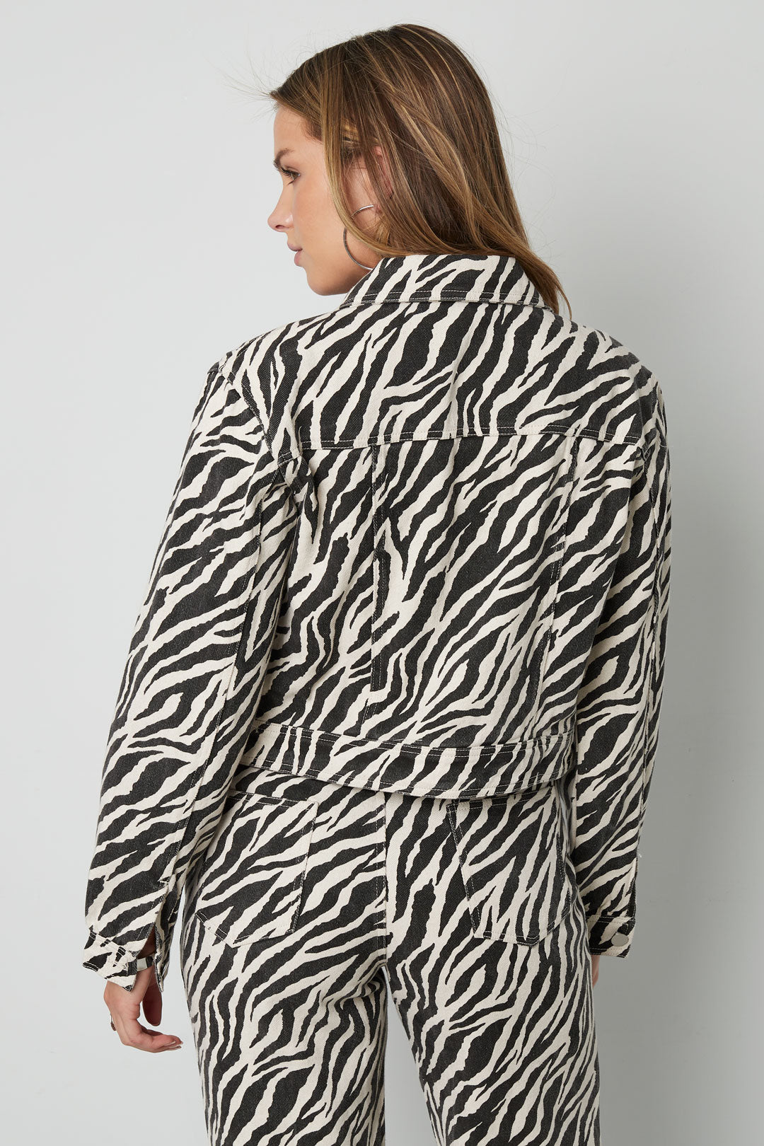 Cotton Denim Giacca Donna Street Elegant Specialty Stampa Animale