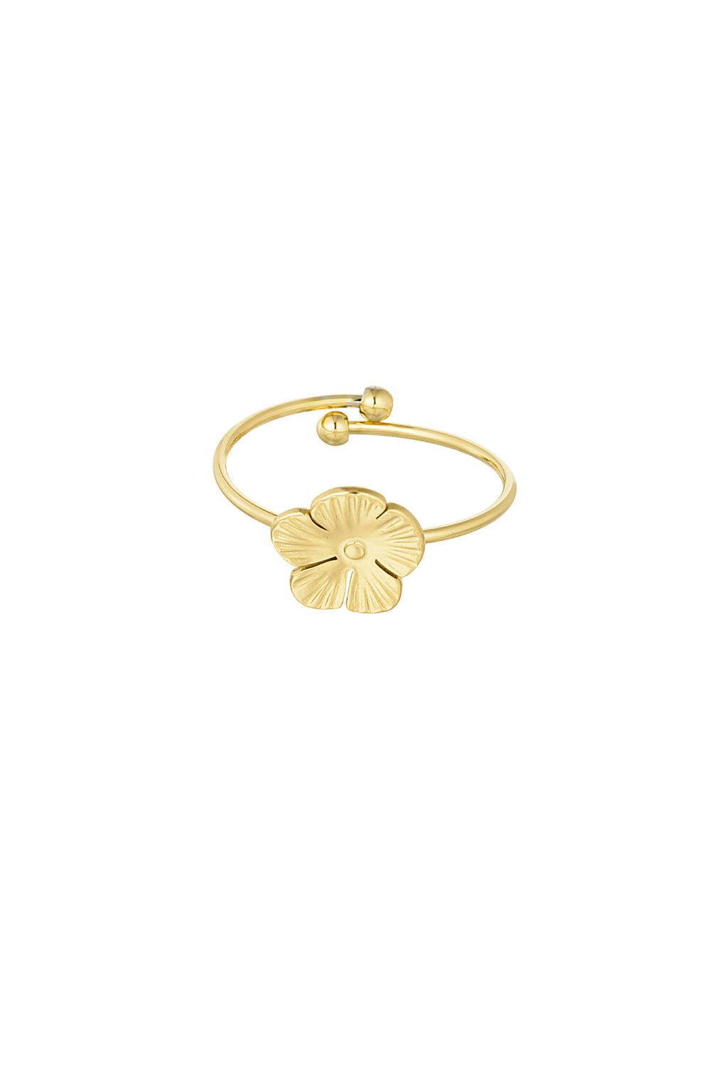 anello con fiore carino