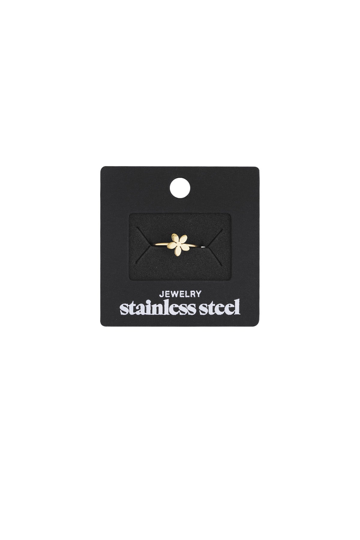 Anello basic tinta unita con fiore
