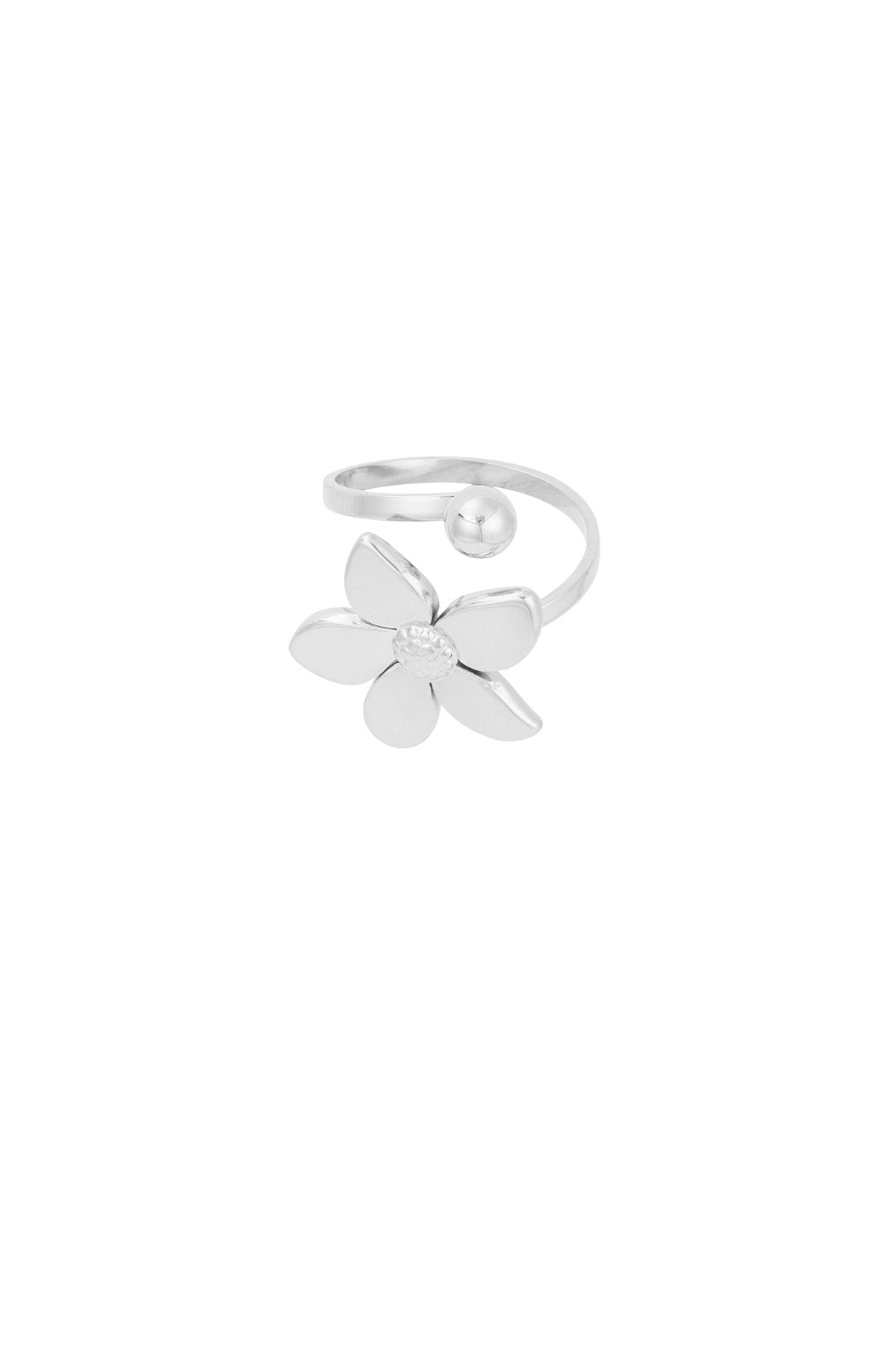 anello con puntini a forma di fiore