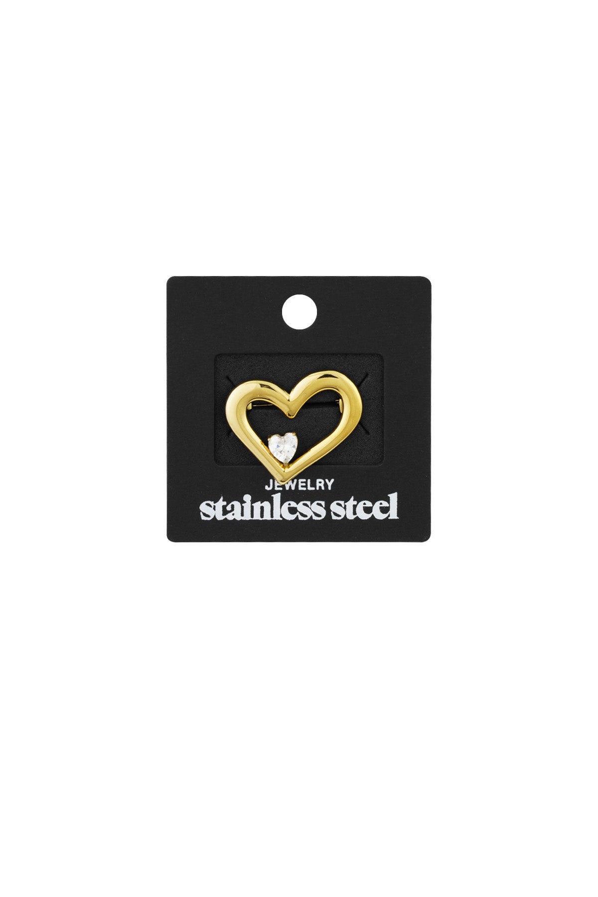 spilla cuore scintillante