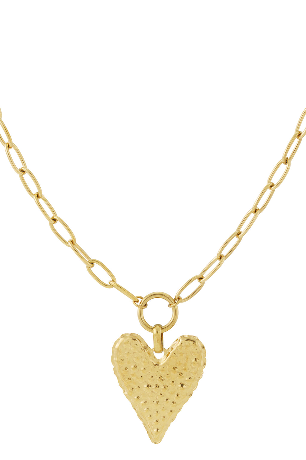 Collana lunga con cuore spesso