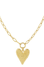 Collana lunga con cuore spesso