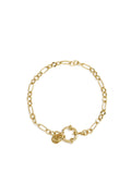 Bracciale con chiusura frontale e maglie di vario tipo.